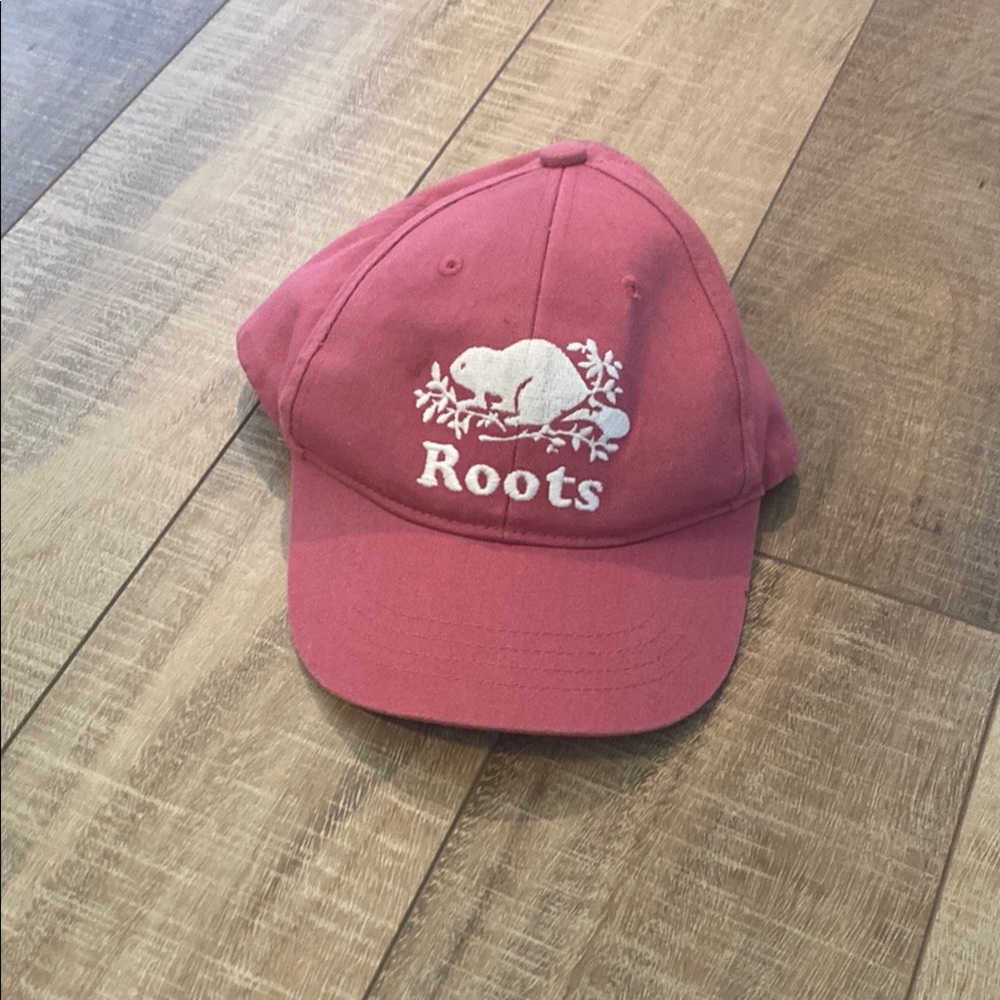 Roots Dusty Rose Cap with White Logo